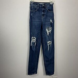 Willow & Root 31 The Dad Jeans Size 22 Ripped Distressed High Rise Denim